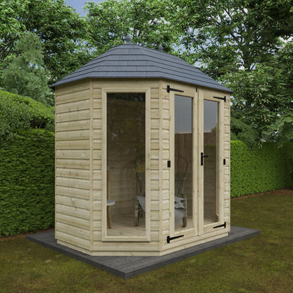 Pressure Treated Full Pane Octagonal Summerhouse