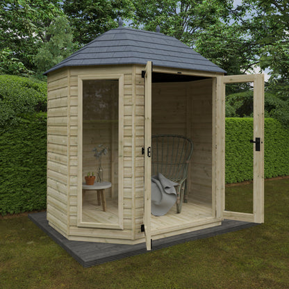 Pressure Treated Full Pane Octagonal Summerhouse