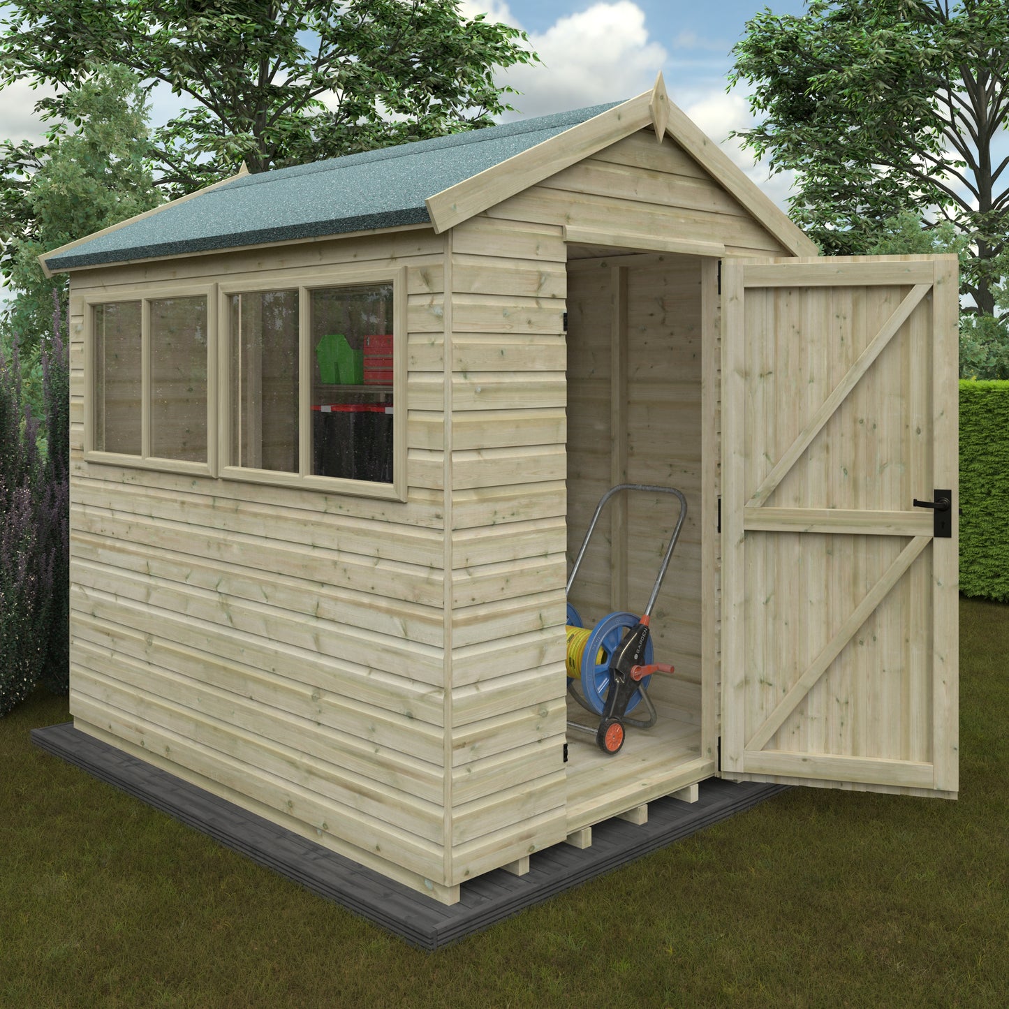Pressure Treated Apex Shed